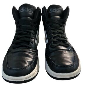 Adidas Hoops Mid 2.0 Youth 3 Black White High Top Sneakers